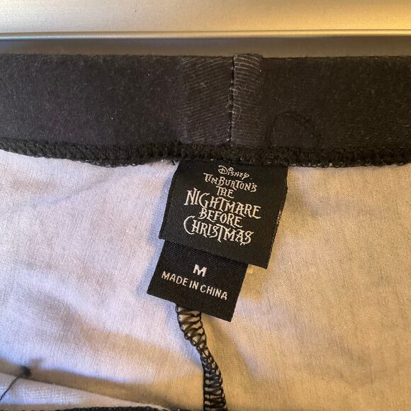 Disney Women Leggings size M Black Tim Burton’s The Nightmare Before Christmas - Picture 9 of 11